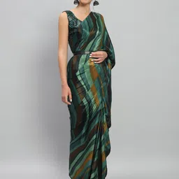 RACHNA Women Striped Satin Ready to Wear Saree-image-27