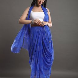 Mitera Floral Mukaish Poly Chiffon Saree-38
