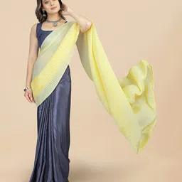Sidhidata Crushed Poly Chiffon Leheriya Saree-image-39