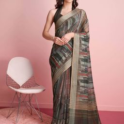 RACHNA Abstract Printed Saree-image-64