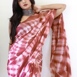 KALINI Ready To Wear Tie and Dye Poly Georgette Saree-14