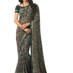 ROOP SUNDARI SAREES Floral Printed Pure Georgette Saree-picture-38