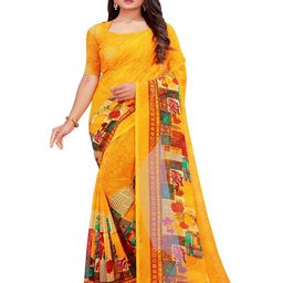 Florence Floral Pure Georgette Saree-image-34
