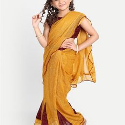 LOOKS AND LIKES Girls Embellished Lycra Saree-image-56