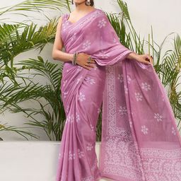KALINI Batik Pure Chiffon Bagru Saree-picture-47