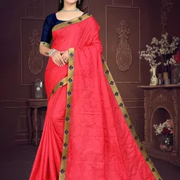 Om Shantam Sarees Zari Solid Printed Saree-29