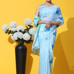 Rujave Floral Printed Organza Saree-image-40