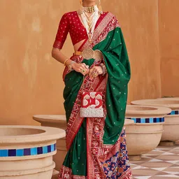 Anouk Ethnic Motifs Woven Design Patola Saree-image-83