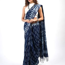 TEEJH Ethnic Motifs Printed Linen Blend Saree-41