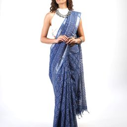 TEEJH Ethnic Motifs Printed Zari Saree-28