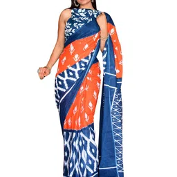 TROPWEAR Ethnic Motifs Printed Pure Cotton Block Print Saree-42