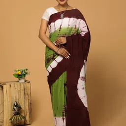 JAIPURI PRINT Ethnic Motifs Pure Cotton Block Print Saree-20