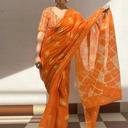 Anouk Batik Block Print Ready To Wear Saree-6