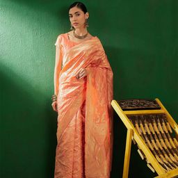 Sangria Floral Woven Design Banarasi Saree-image-33