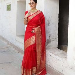 BerMondsey Woven Design Zari Banarasi Saree-image-92
