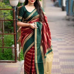 Anjaneya Sarees Woven Design Zari Banarasi Saree-picture-39
