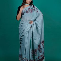 BUTA BUTI Floral Printed Pure Cotton Saree-image-15