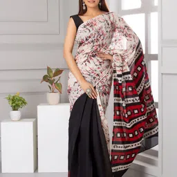 KALINI Ethnic Motifs Printed Pure Cotton Saree-picture-47