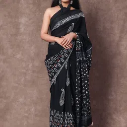 KALINI Ethnic Motifs Printed Pure Cotton Saree-picture-25