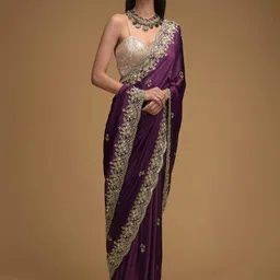 ODETTE Women Embellished Embroidered Saree-picture-36