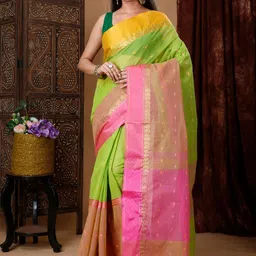 Ruuprekha Ethnic Printed Pure Cotton Taant Saree-image-30