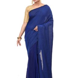 PuJoy Woven Design Pure Cotton Taant Saree-33