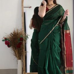 KALINI Ethnic Motifs Woven Design Zari  Banarasi Saree-image-82