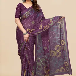 KALINI Geometric Printed Saree-26