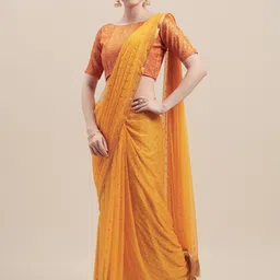 Tikhi Imli Embellished Mukaish Saree-image-7