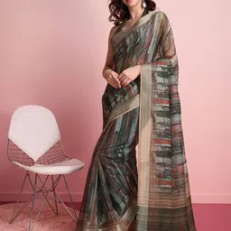 RACHNA Abstract Printed Saree image 2