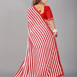 limtd Leheriya Mirror Work Pure Georgette Saree image 5