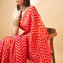 all about you Chevron Printed Saree-54