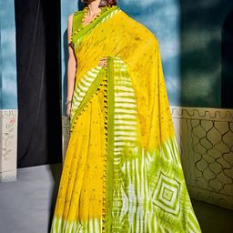 Saree mall Yellow & Green Sarees-image-80