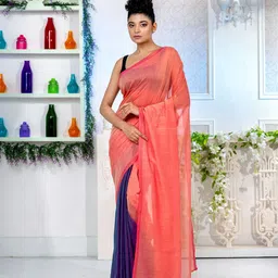 Charukriti Women Peach Sarees-picture-49