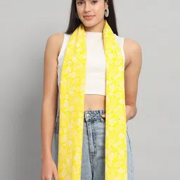 HANDICRAFT PALACE Floral Printed Cotton Scarf-1
