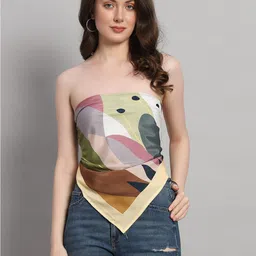 HANDICRAFT PALACE Floral Printed Silk Scarf-24