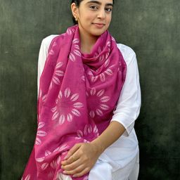 BUTA BUTI Floral Printed Cotton Scarf-image-81