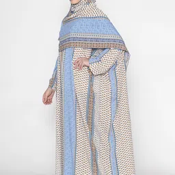 SANASH Collections Printed  Burqa With Scarf image 4