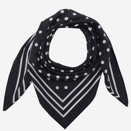 Beau Design Women Black Polka Dot Printed Scarf-18
