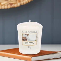 YANKEE CANDLE White Shea Butter Scented Votive Candle-58