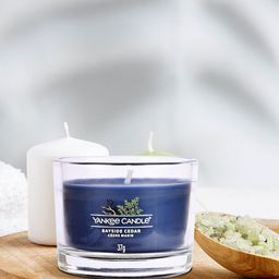 YANKEE CANDLE Dark Blue Bayside Cedar Filled Votive Scented Candle-52