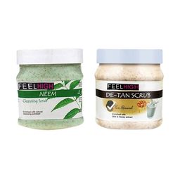 FEELHIGH Set of Neem & De-Tan Face Scrub - 500 ml Each-53