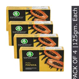 AYURVED MASTER Set Of 4 Pure Papaya Soap For Skin Lightening & Brightening - 125gm Each-31