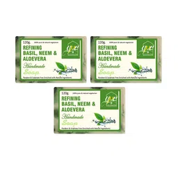 YNB YOURS NATURAL BUDDY Pack of 3 Organic Basil, Neem & Aloevera Handmade Soap-50