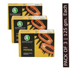 AYURVED MASTER Set Of 3 Pure Papaya Soap For Skin Lightening & Brightening - 125gm Each-8