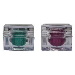 Veoni BELLE Holographic Set Of 2 HD Glitter Eyeshadow-5g Each-Sea Green-Sapphire Pink-1