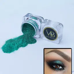 Veoni BELLE Holographic Set Of 2 HD Glitter Eyeshadow-5g Each-Sea Green 12-Dark Starlit 18 image 3