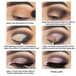 Veoni BELLE Holographic Set Of 2 HD Glitter Eyeshadow-5g Each-Sea Green 12-Dark Pink 04 image 5