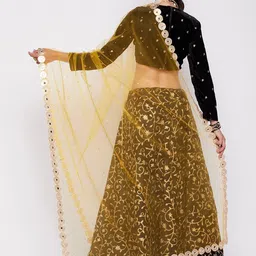 Clora Creation Polka Dots Mirror Work Embroidered Dupatta image 5