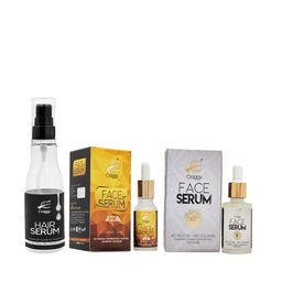 Craggy Cosmetic Pack Of 3 Hair Serum + 24K Gold Face Serum & Hyaluronic Face Serum-23